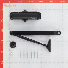 Доводчик дверной Corsa Deco (25-45 кг) черный - фото 2