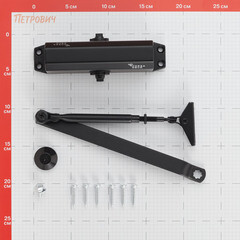 Доводчик дверной Corsa Deco (40-60 кг) черный - фото 2