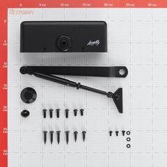 Доводчик дверной Lavelly (25-45 кг) черный - фото 2