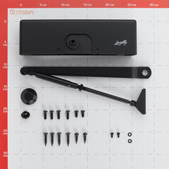 Доводчик дверной Lavelly (40-65 кг) черный - фото 2