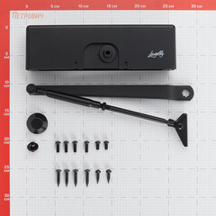 Доводчик дверной Lavelly (65-85 кг) черный - фото 2