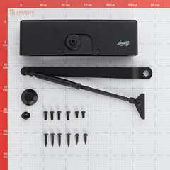 Доводчик дверной Lavelly (80-120 кг) черный - фото 2