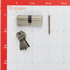 Цилиндр 80 40х40 мм ключ/ключ хром - фото 2