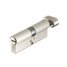 Цилиндр 80 40х40 мм ключ/вертушка хром