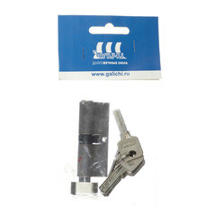 Цилиндр 80 40х40 мм ключ/вертушка хром - фото 4