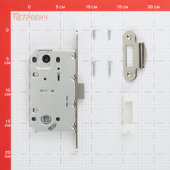 Замок врезной Fuaro PLASTP96WC-50 SN для межкомнатной двери под фиксатор матовый никель - фото 2