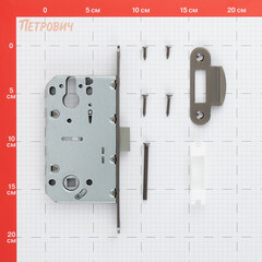 Замок врезной Fuaro PLASTP85C-50 GR для межкомнатной двери под цилиндр графит - фото 2