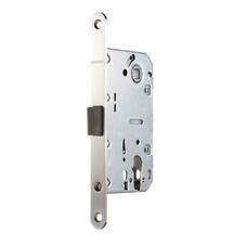 Замок врезной Fuaro PLASTP85C-50 SN для межкомнатной двери под цилиндр матовый никель