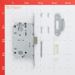 Замок врезной Fuaro PLASTP85C-50 SSC для межкомнатной двери под цилиндр сатинированный хром - фото 2