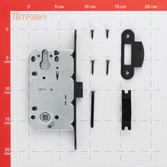 Замок врезной Fuaro PLASTP85C-50 BL для межкомнатной двери под цилиндр черный - фото 2