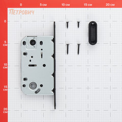 Замок врезной магнитный Fuaro MAGNM96WC-50 BL для межкомнатной двери под фиксатор черный - фото 2