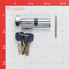 Цилиндр Punto Z4002 90 45х45 мм ключ/вертушка хром - фото 2
