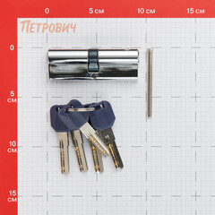 Цилиндр Punto Z4000 90 45х45 мм ключ/ключ хром - фото 2