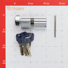 Цилиндр Punto Z4002 80 45х35 мм ключ/вертушка хром - фото 2
