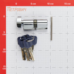 Цилиндр Punto Z4002 70 35х35 мм ключ/вертушка хром - фото 2