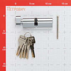 Цилиндр Fuaro R602 90 50х40 мм ключ/вертушка хром - фото 2