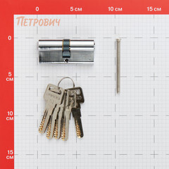 Цилиндр Fuaro R600 70 35х35 мм ключ/ключ хром - фото 2