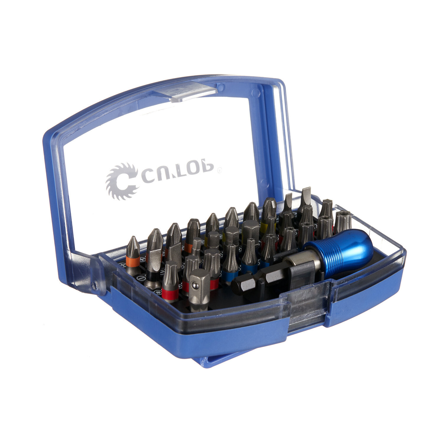 

Набор бит Cutop (83-665) PH/PZ/SL/HEX/TORX/HOLE с магнитным держателем (32 шт.)
