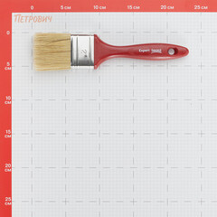 Кисть плоская смешанная щетина пластиковая ручка Beorol 50х20 мм для эмалей и лаков на алкидной основе - фото 2