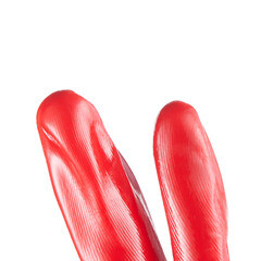 Перчатки х/б кислотоустойчивые с ПВХ покрытием водонепроницаемые Delta Plus PVC7335 красные 10 (XL) (PVC733510) - фото 2