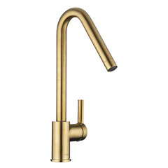 Смеситель для кухни Swedbe Select золото с высоким изливом однорычажный (2742GO) - фото 3