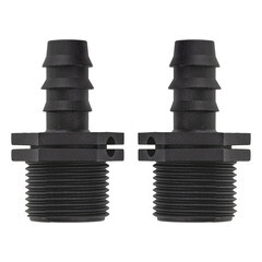 Соединитель для капельной трубки 16 мм 1/2 MasterProf пластиковый (2 шт.) (ДС.070721) - фото 1