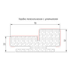 Стойка коробки телескопическая Корса S5 70х32х2060 мм финишпленка капучино (1 шт.) - фото 2