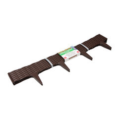 Пластиковый бордюр Протэкт Ротанг 0,19х3,2 м коричневый (4 шт.) - фото 1