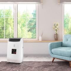 Кондиционер мобильный Funai Camomiru MAC-CM40HPN04 2170 Вт 28 м2 с пультом - фото 2