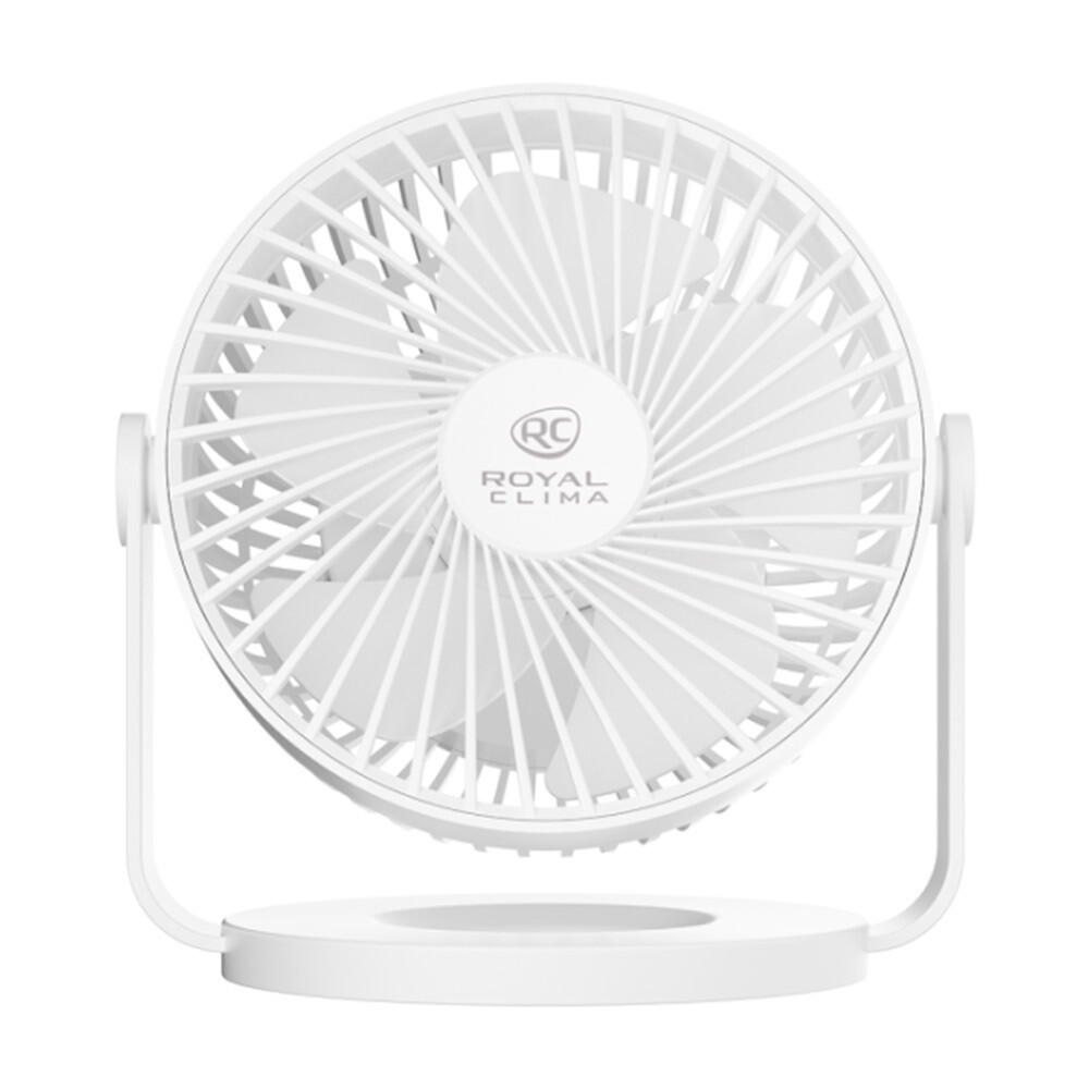 Изображение товара Настольный вентилятор Royal Clima RSF-0401M-WT с аккумулятором и 3 скоростями