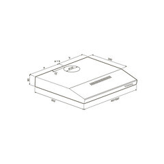 Кухонная вытяжка подвесная Krona Jessica slim 500 White push button 50 см белая - фото 2