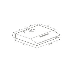 Кухонная вытяжка подвесная Krona Jessica slim 600 White push button 60 см белая - фото 2