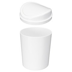 Ведро для мусора БытПласт с крышкой 1 л пластик белое - фото 4