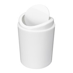 Ведро для мусора БытПласт с крышкой 1 л пластик белое - фото 3