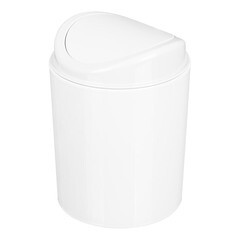Изображение товара Ведро для мусора БытПласт с крышкой 1 л пластик белое
