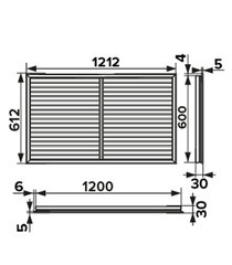 Решетка вентиляционная ПВХ Era ПР 600х1200 мм белая - фото 5