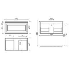 Тумба под раковину Sancos Very 80 см подвесная bianco (VR80W) - фото 2