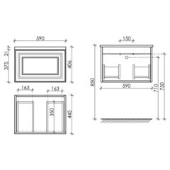Тумба под раковину Sancos Very 60 см подвесная bianco (VR60W) - фото 2