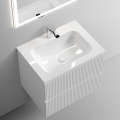 Тумба под раковину Sancos Snob T 60 см подвесная bianco (SNT60W) - фото 4