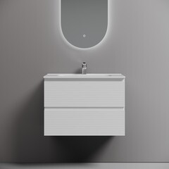 Тумба под раковину Sancos Folk 70 см подвесная bianco (FL70W) - фото 3