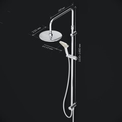 Душевой комплект AM.PM Gem с верхним душем с лейкой (F0790000) - фото 2