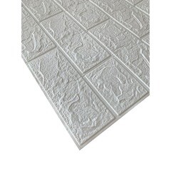 Панель самоклеящаяся вспененный полиэтилен 700х770х6 мм Lux кирпич белый 0,539 кв.м - фото 2