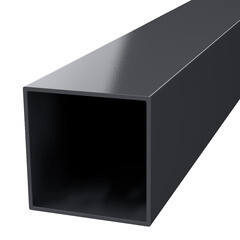 Столб для забора 60х60х2 мм 3,5 м серый RAL 7024 - фото 1