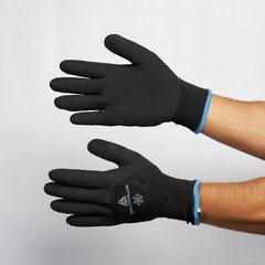 Перчатки для защиты от термических рисков нитриловое покрытие утепленные Delta Plus черные 10 (XL) - фото 5