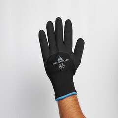 Перчатки для защиты от термических рисков нитриловое покрытие утепленные Delta Plus черные 10 (XL) - фото 4