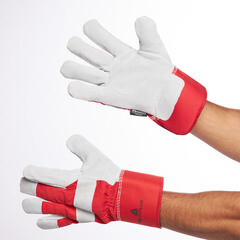 Перчатки кожаные комбинированные утепленные Delta Plus DCTHI серо-красные 10 (XL) - фото 6