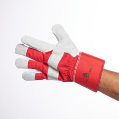 Перчатки кожаные комбинированные утепленные Delta Plus DCTHI серо-красные 10 (XL) - фото 5