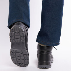 Ботинки рабочие кожаные с металлическим подноском размер 41 черные Delta Plus Jumper3 (JUMP3S3FENO41) - фото 6