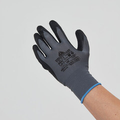 Перчатки полиэстеровые 13 нитей с латексным обливом тактильные Delta Plus VE630 черные XL - фото 5