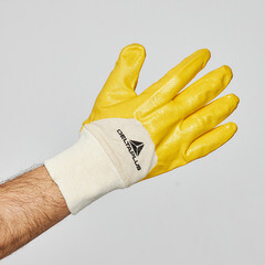 Перчатки х/б с нитриловым покрытием Delta Plus NI015 желтые 10 (XL) - фото 6